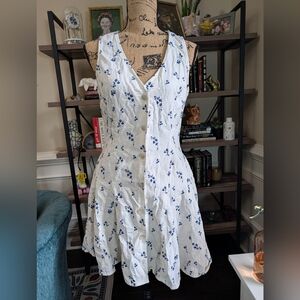 Universal Thread White and Blue Floral Dress
